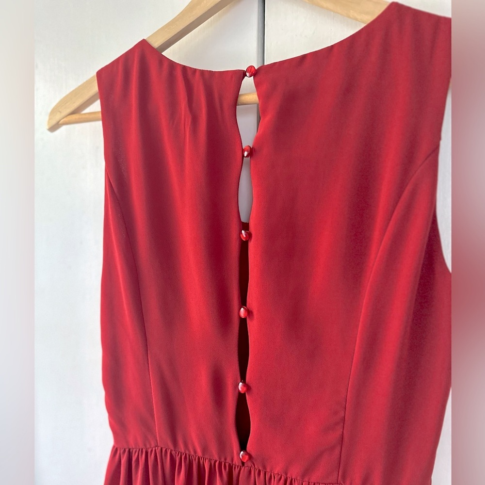 Red High Low Dress by Doe & Rae - Picture 8 of 10